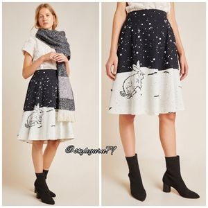 NWT, Anthropologie, Bunny Wonderland Midi Skirt